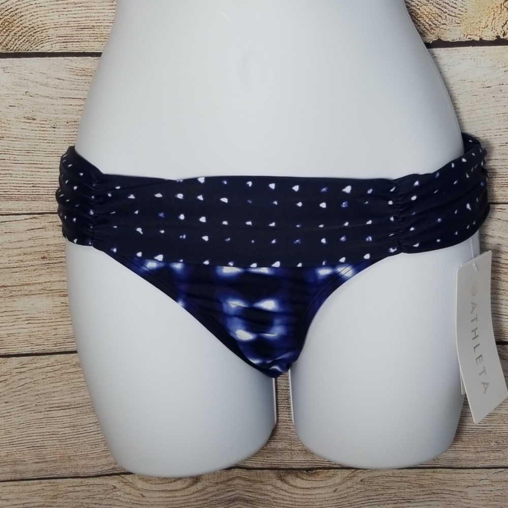 Athleta Blue Tie Dye Bikini Bottom